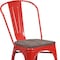 Flash Furniture Red Metal Stackable Chair with Wood Seat, PK4 4-CH-31230-RED-WD-GG - alternate 7